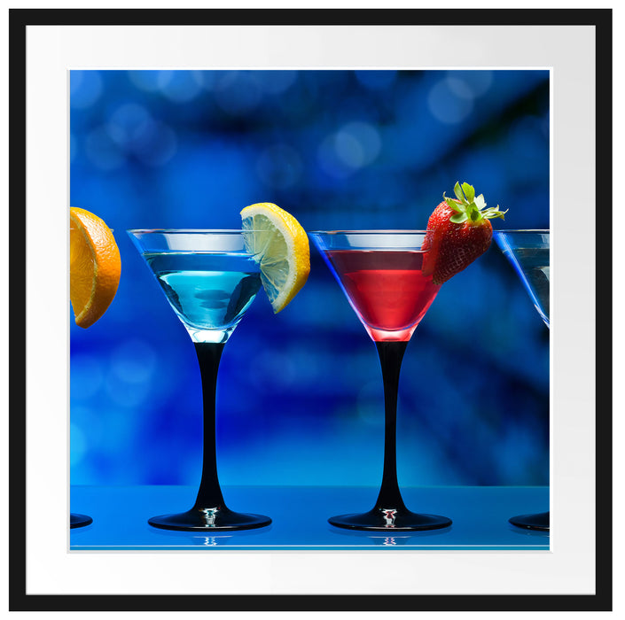 Vier Martinis Passepartout Quadratisch 70x70