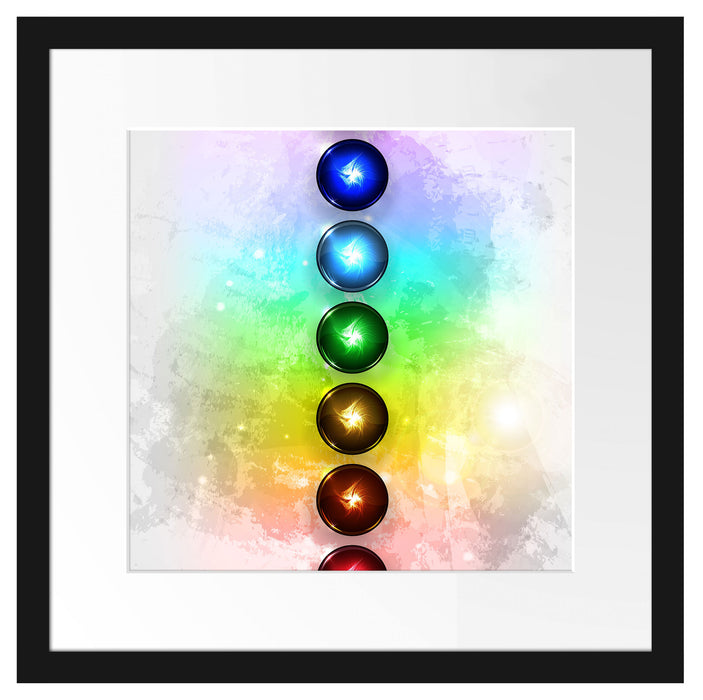 Chakra Eneregieelemente Passepartout Quadratisch 40x40