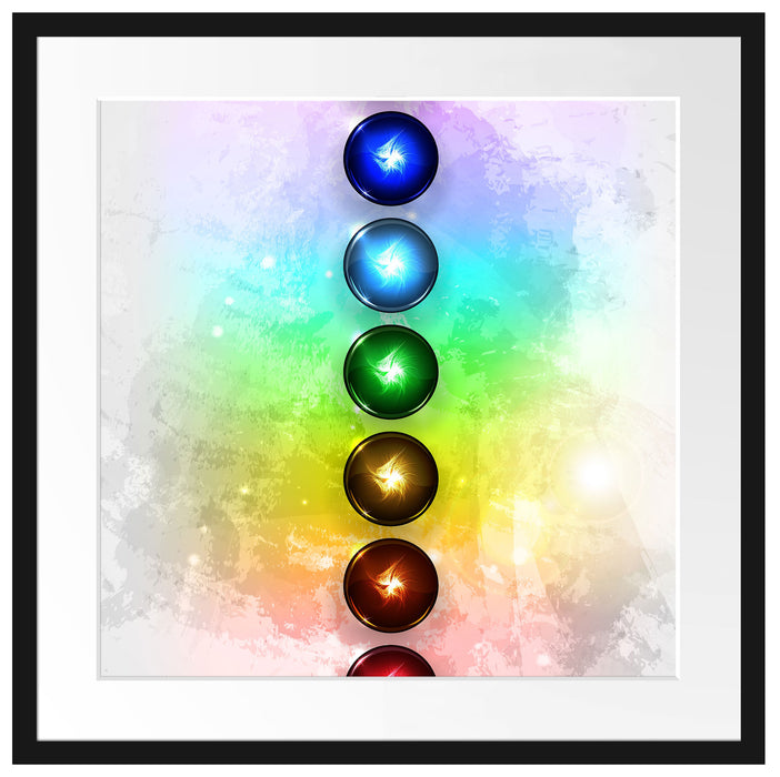 Chakra Eneregieelemente Passepartout Quadratisch 55x55