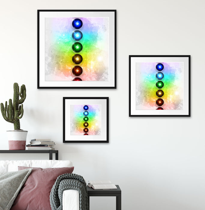 Chakra Eneregieelemente Quadratisch Passepartout Wohnzimmer