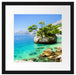 Dalmatia Strand in Kroatien Passepartout Quadratisch 40x40