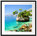 Dalmatia Strand in Kroatien Passepartout Quadratisch 55x55