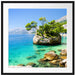 Dalmatia Strand in Kroatien Passepartout Quadratisch 70x70