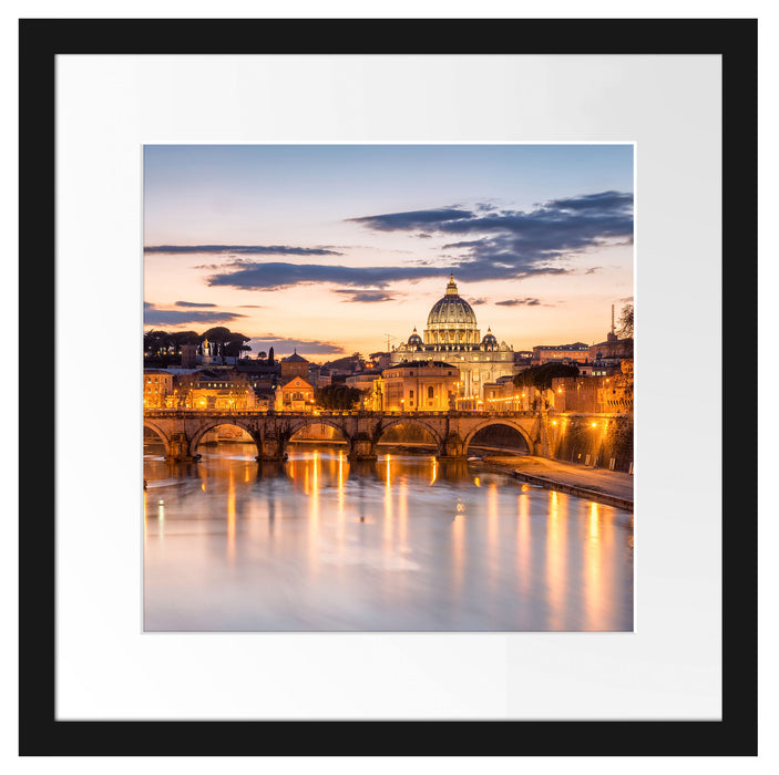der Basilika St. Peter in Rom Passepartout Quadratisch 40x40