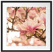 Rosa Magnolienblüten im Frühling Passepartout Quadratisch 55x55