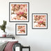 Rosa Magnolienblüten im Frühling Quadratisch Passepartout Wohnzimmer