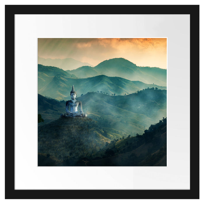 Buddha im Tal der Dunkelheit Passepartout Quadratisch 40x40