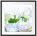 Mojito-Gläser mit Minze Passepartout Quadratisch 55x55