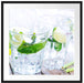 Mojito-Gläser mit Minze Passepartout Quadratisch 70x70