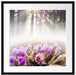 lila Blumen im Wald Passepartout Quadratisch 55x55