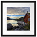 Sonnenaufgang am Fjord Norwegens Passepartout Quadratisch 40x40