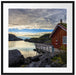 Sonnenaufgang am Fjord Norwegens Passepartout Quadratisch 70x70
