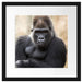 gelangweilter Gorilla Passepartout Quadratisch 40x40