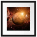 Planet Mars im Universum Passepartout Quadratisch 40x40