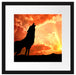 Wolf Heulen Passepartout Quadratisch 40x40