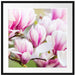 feine rosa farbende Blüte Passepartout Quadratisch 70x70