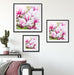 feine rosa farbende Blüte Quadratisch Passepartout Wohnzimmer
