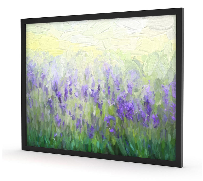 Wunderschönes Lavendelfeld, Poster mit Bilderrahmen