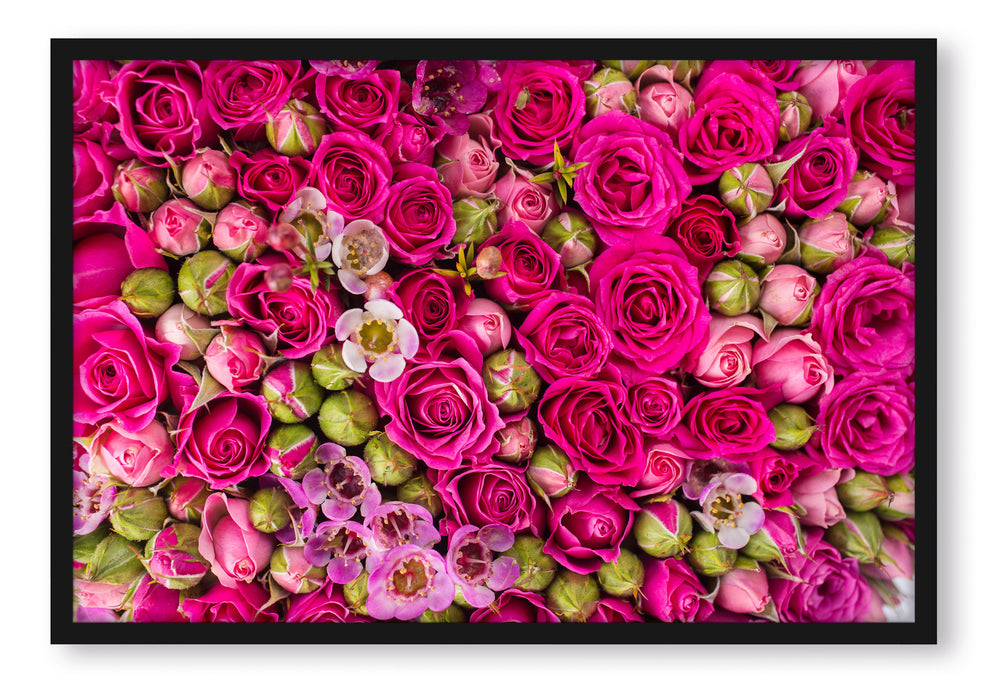 Pixxprint Blumen, Poster mit Bilderrahmen