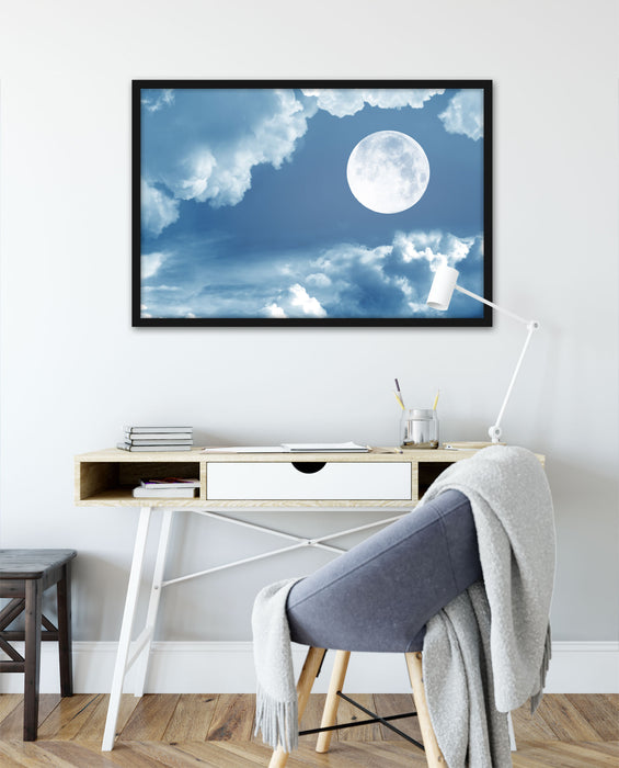 Vollmond, Poster mit Bilderrahmen