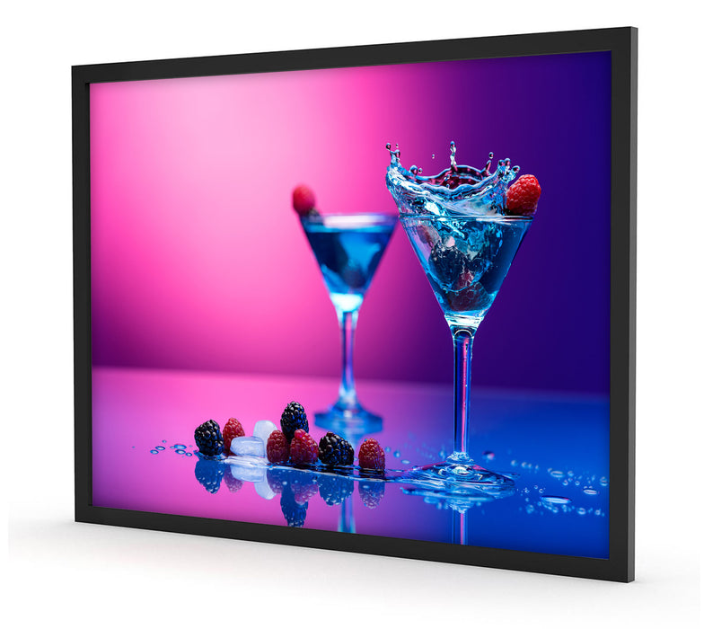 Coole Cocktails, Poster mit Bilderrahmen