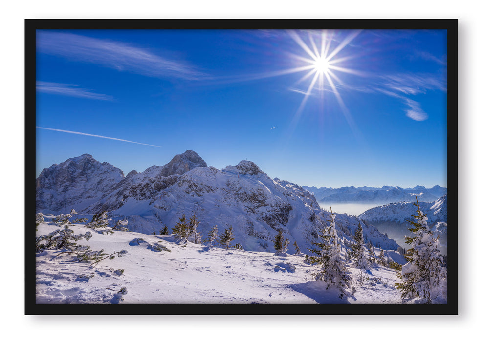 Pixxprint Tannheimer Tal, Poster mit Bilderrahmen