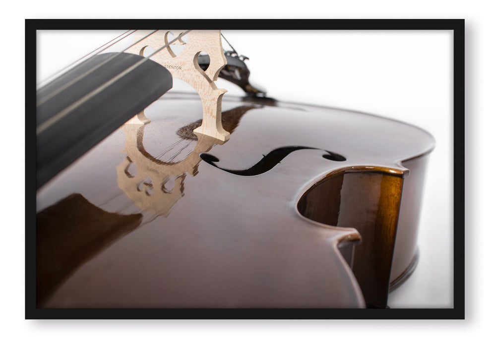 Pixxprint Cello, Poster mit Bilderrahmen