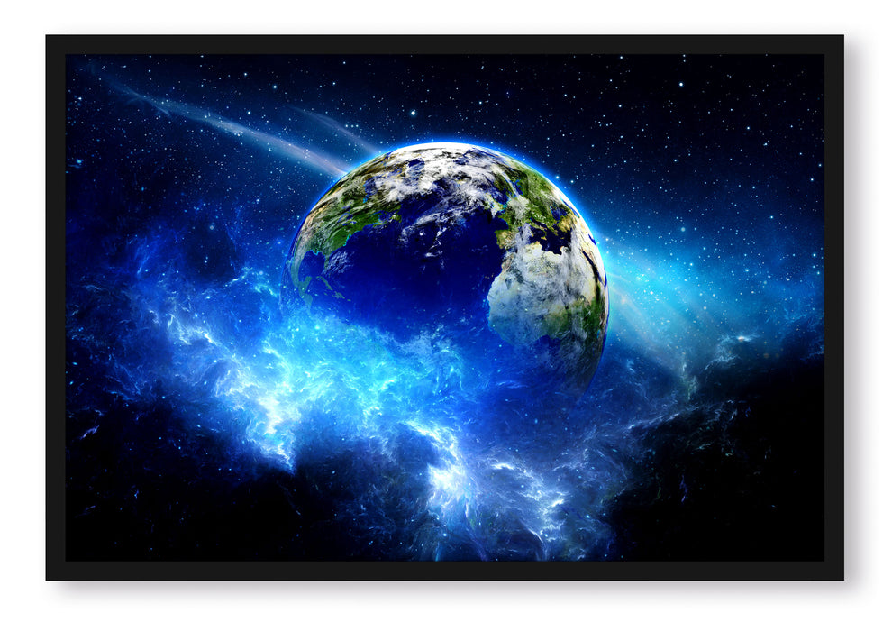 Planet Erde, Poster mit Bilderrahmen