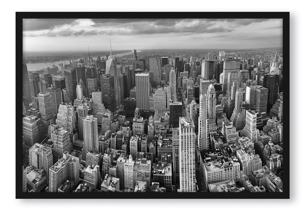 New York Skyline, Poster mit Bilderrahmen