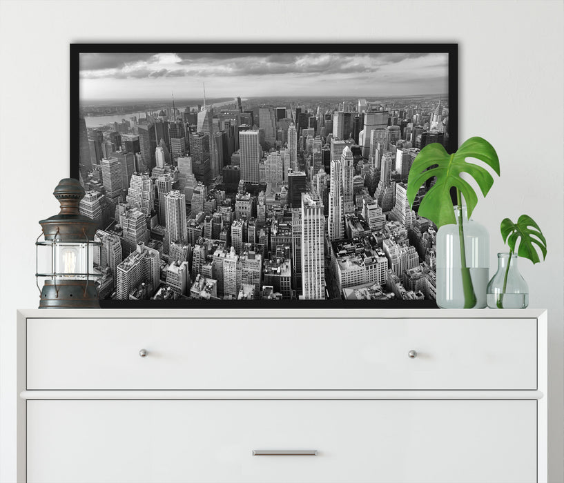 New York Skyline, Poster mit Bilderrahmen