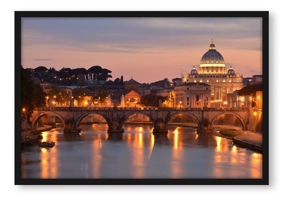 Vatikan Petersplatz, Poster mit Bilderrahmen
