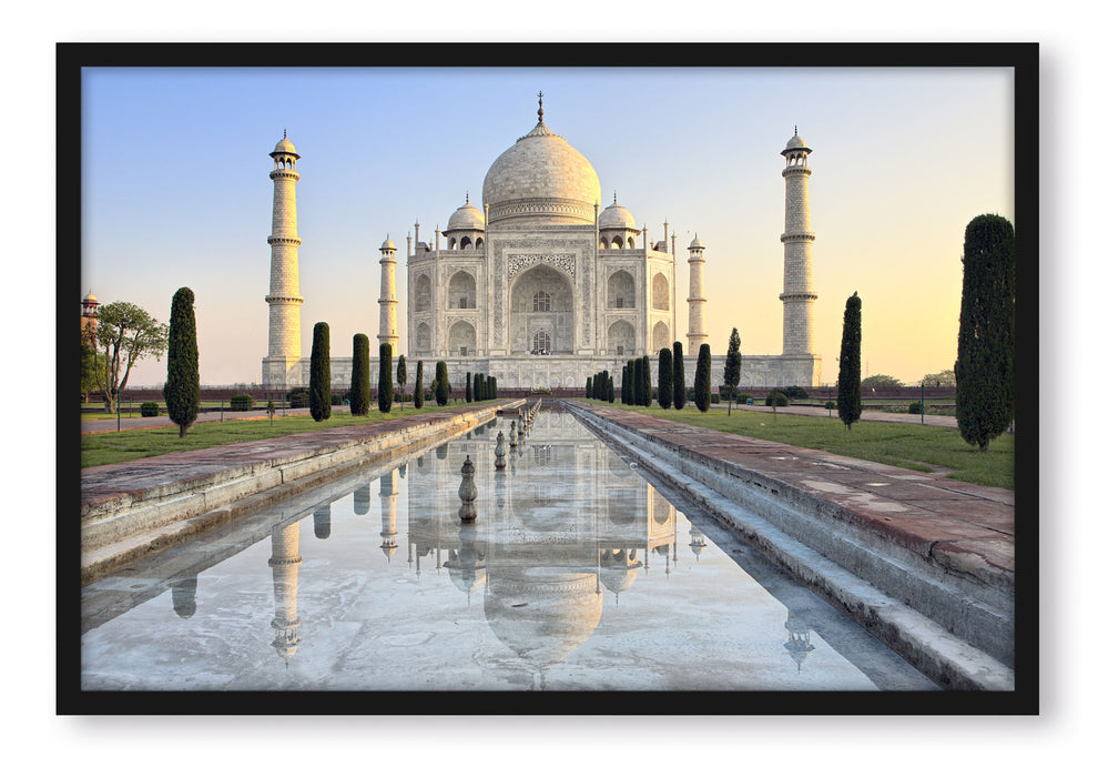 Pixxprint Taj Mahal, Poster mit Bilderrahmen