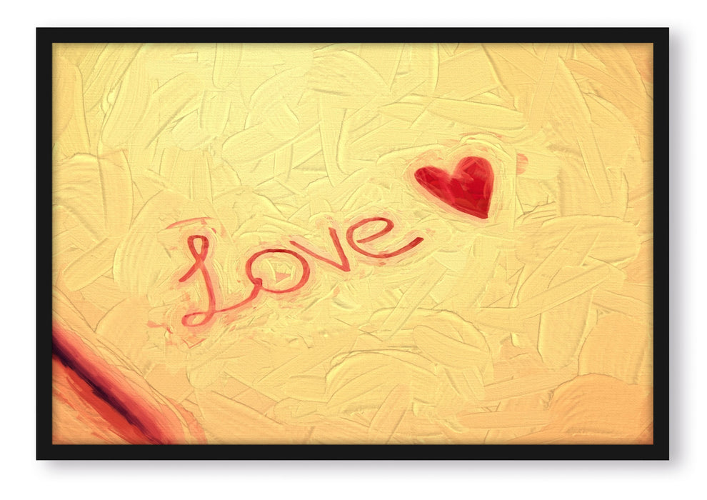 Pixxprint Liebesbrief, Poster mit Bilderrahmen