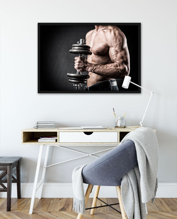 Bodybuilding, Poster mit Bilderrahmen