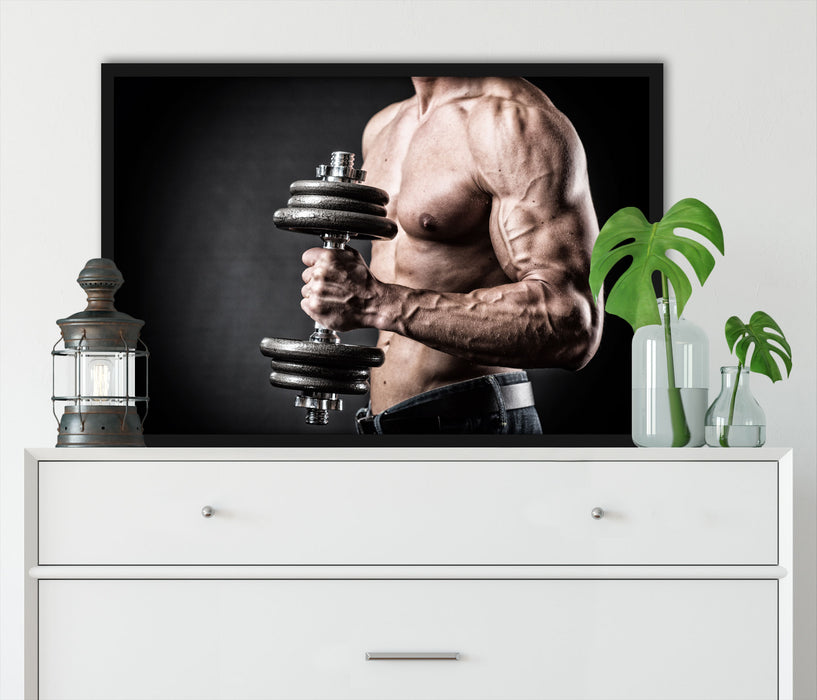 Bodybuilding, Poster mit Bilderrahmen