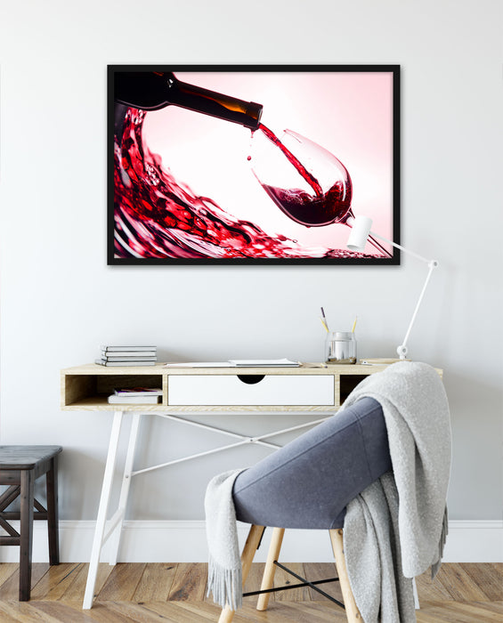 Wein, Poster mit Bilderrahmen