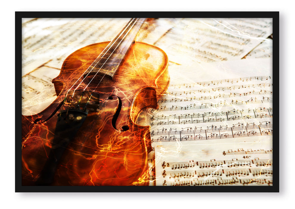 Geige, Poster mit Bilderrahmen