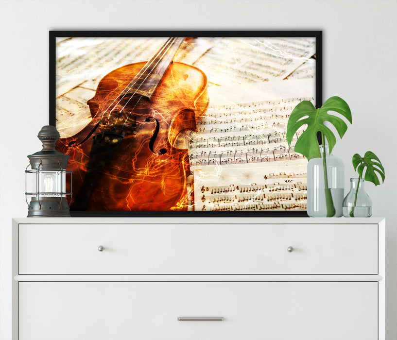 Geige, Poster mit Bilderrahmen