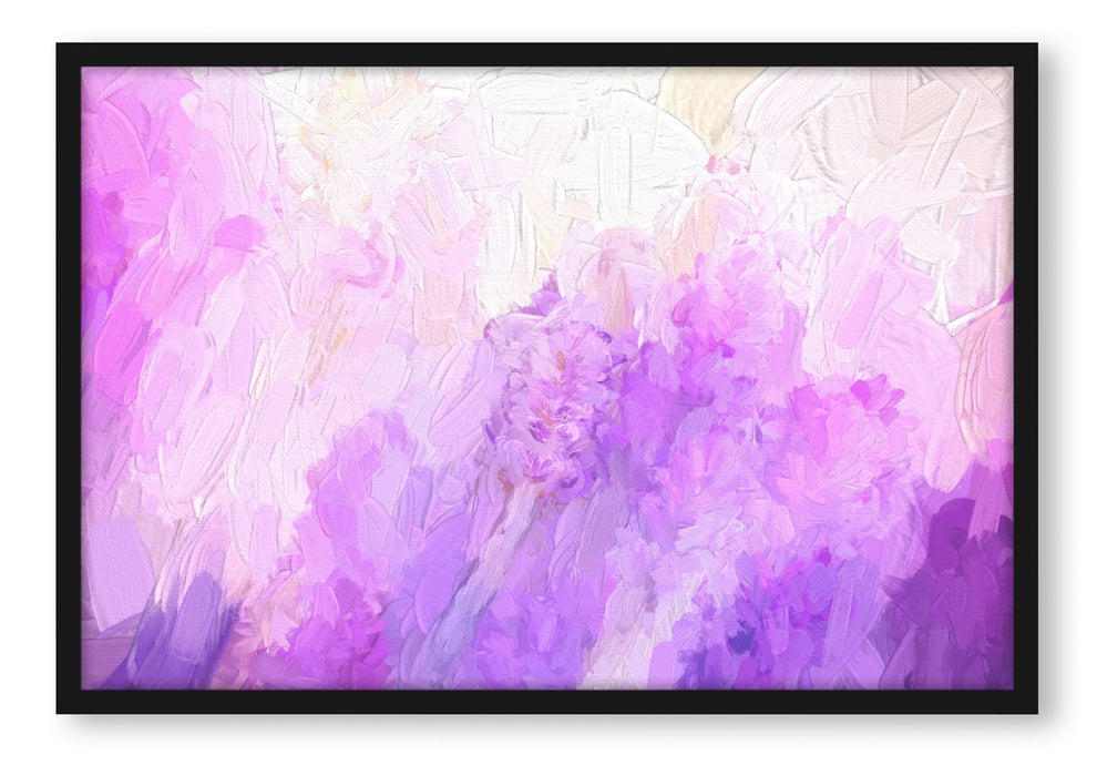 wunderschöner Lavendel, Poster mit Bilderrahmen