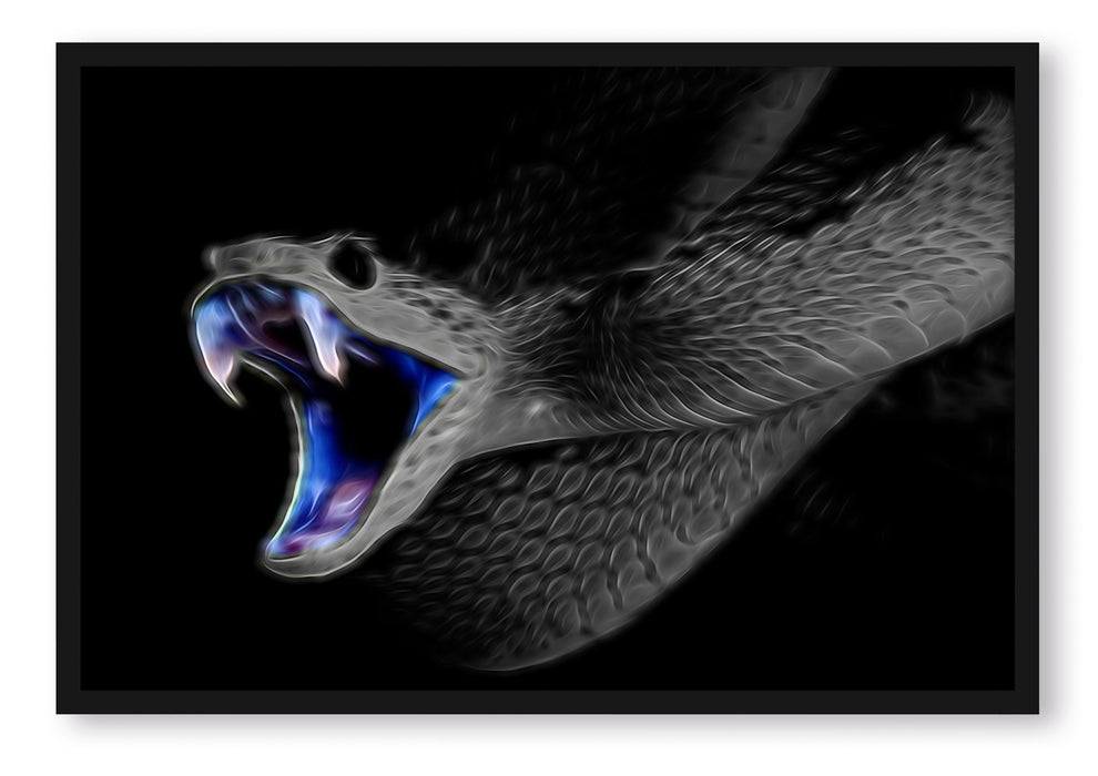 Pixxprint Schlange Natur USA, Poster mit Bilderrahmen