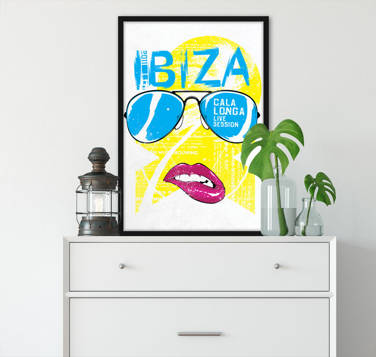 Ibiza light, Poster mit Bilderrahmen
