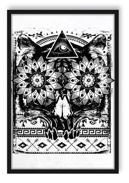 Pixxprint Lotus light, Poster mit Bilderrahmen