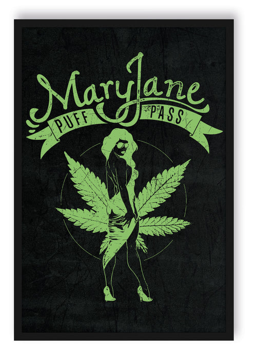 Pixxprint Mary Jane black, Poster mit Bilderrahmen
