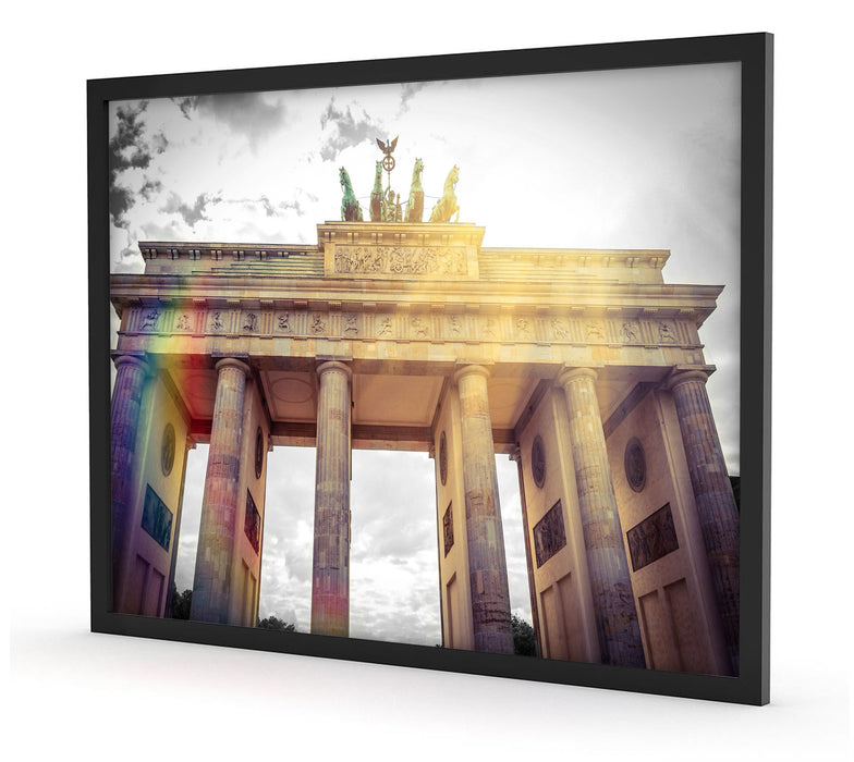 Brandenburger Tor in Berlin, Poster mit Bilderrahmen