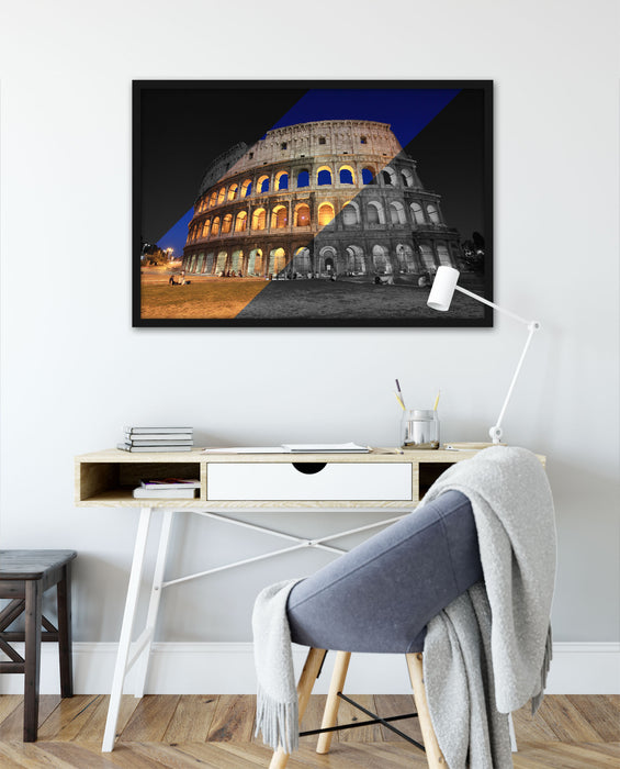 Colosseum in Rom Italien, Poster mit Bilderrahmen