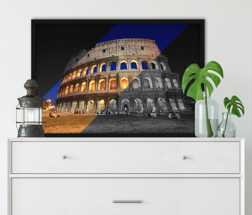 Colosseum in Rom Italien, Poster mit Bilderrahmen