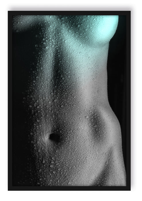 Erotischer Frauenkörper, Poster mit Bilderrahmen