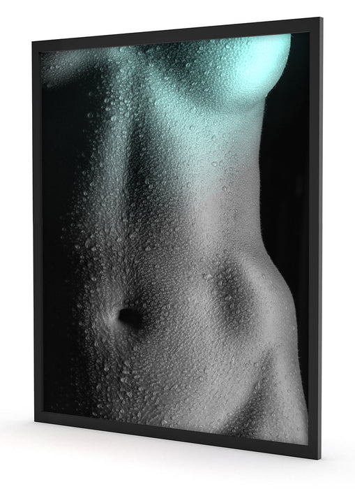 Erotischer Frauenkörper, Poster mit Bilderrahmen