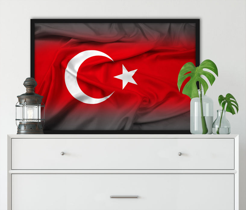 Flagge der Türkei, Poster mit Bilderrahmen