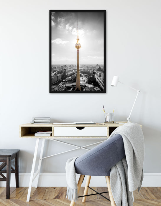 Berliner Fernsehturm, Poster mit Bilderrahmen